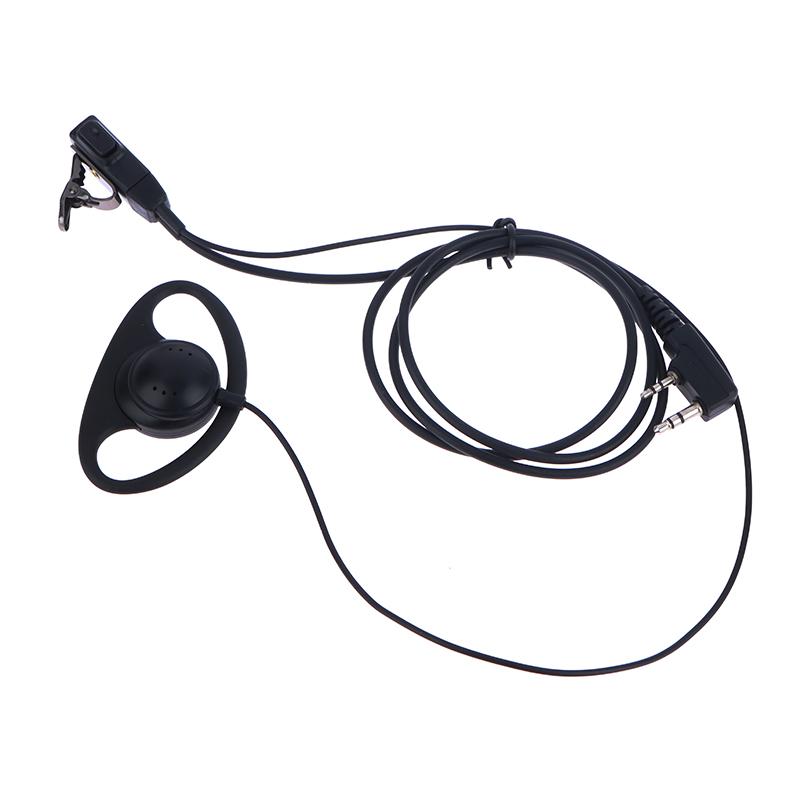 Однопроводной наушник гарнитура комплект микрофон Ptt микрофон D образный 2-контактный радио наушники