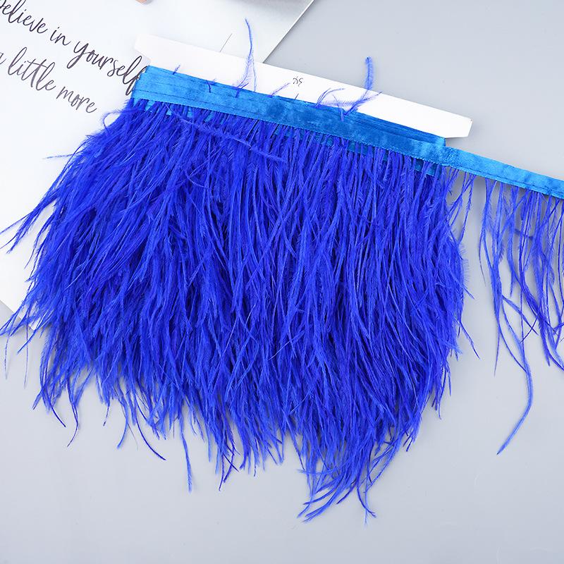 Diy Handmade Accessories Colorful Ostrich Feather Cloth Edge Decorative Accessories Clothing Accessories Wedding Skirt