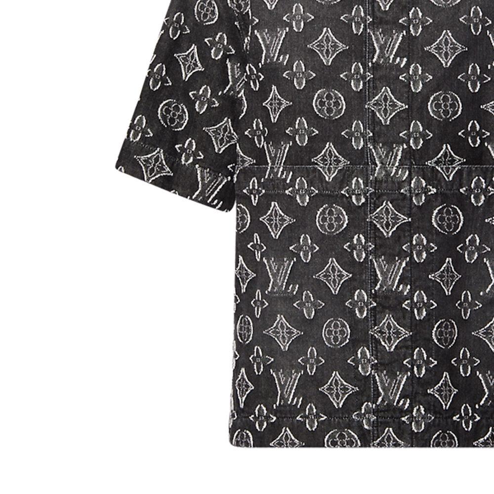 Louis Vuitton Рубашка Мужская Черная 1ABYOM