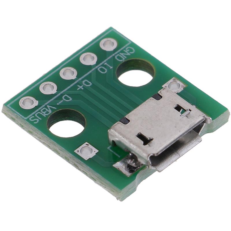 10 шт. Адаптер Micro USB на DIP 5-контактный разъем-розетка Плата-конвертер для печатной платы