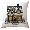 New Christmas Pillowcase High-end Light Luxury Black Gold Color Printing Home Cushion Pillowcase