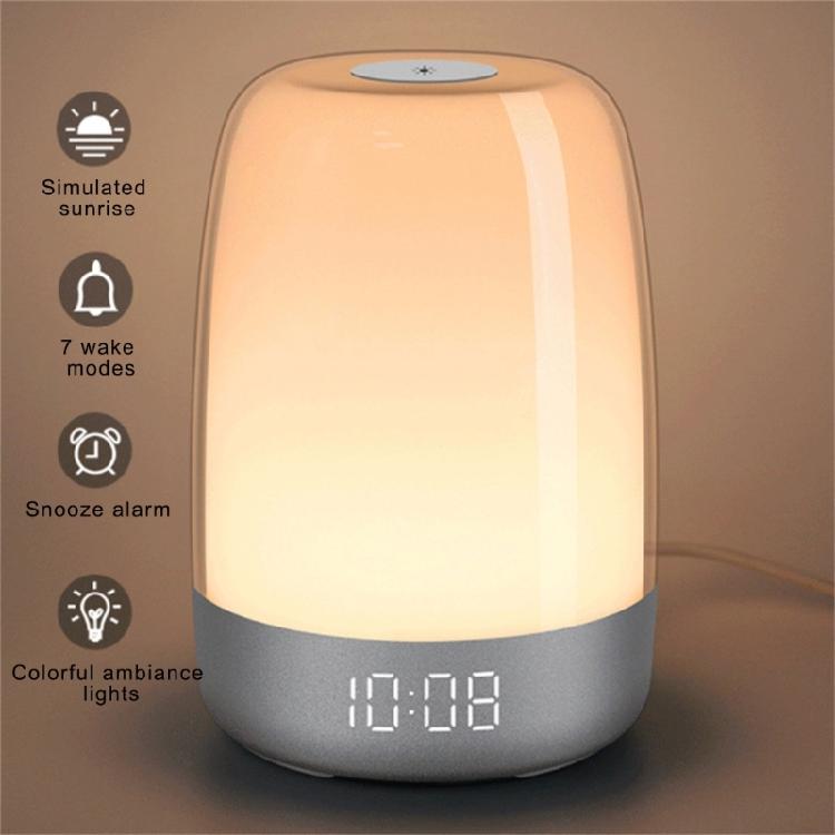Sunrising Alarm Clock Option Bedsides Table Lamp With Customizable Color Wake Up Naturally Every Morning