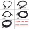 Mini USB Cable T-port Mini USB Data Cable 0.3M 0.5M 1.5M 3M 5M USB To USB Fast Charger For MP3 MP4 Player DVR Digital Camera