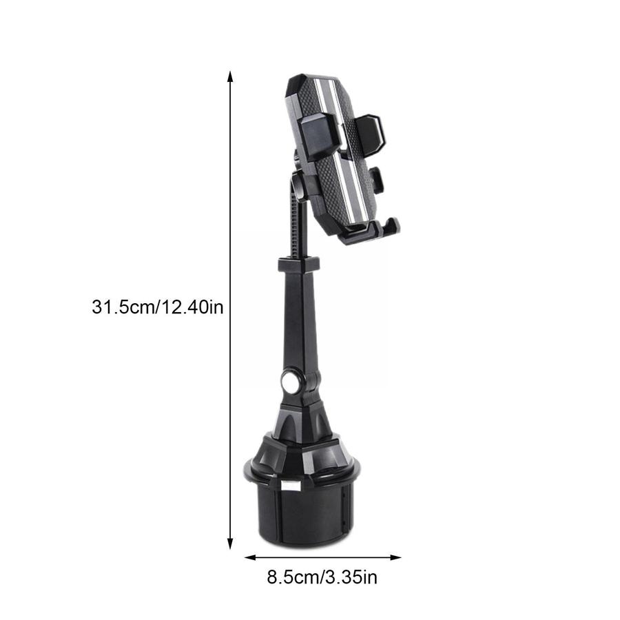 Height Adjustable Cell Phone Bracket Car Cup Holder Mount Cradle Stand Universal