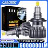 2PC 6000000LM 5500W H7 Led 360 H1 HB3 HB4 9012 HIR2 Led H11 H8 9006 9005 H27 880 881 Car Headlight Bulb Auto Fog Lamp 3D Chips