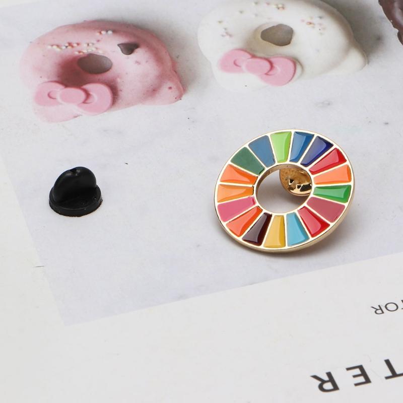 Круглый магнит SDG - Цели устойчивого развития ООН Значок Представителя Модные Радужные Булавки