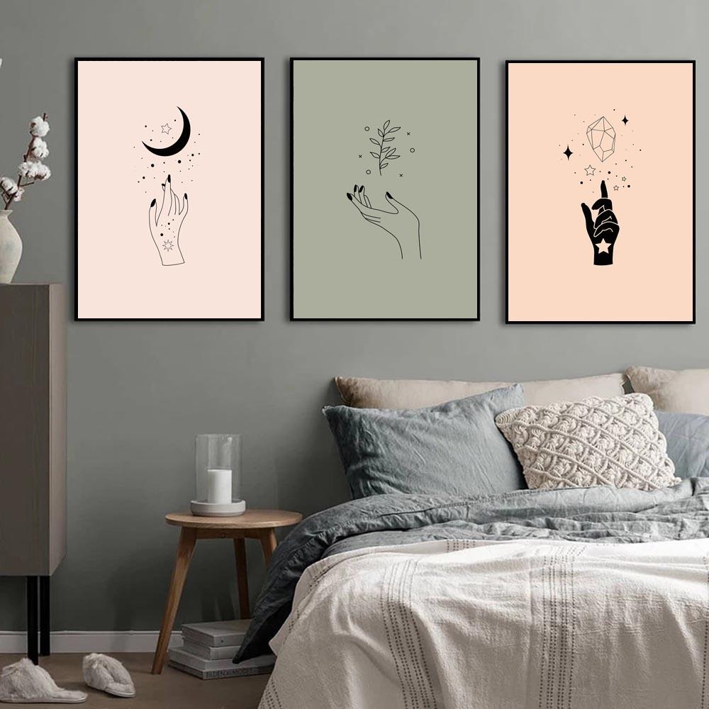 Скандинавский минималистский черный рисунок на холсте картина пальма постер офис настенная живопись гостиная спальня украшение дома фреска без рамки