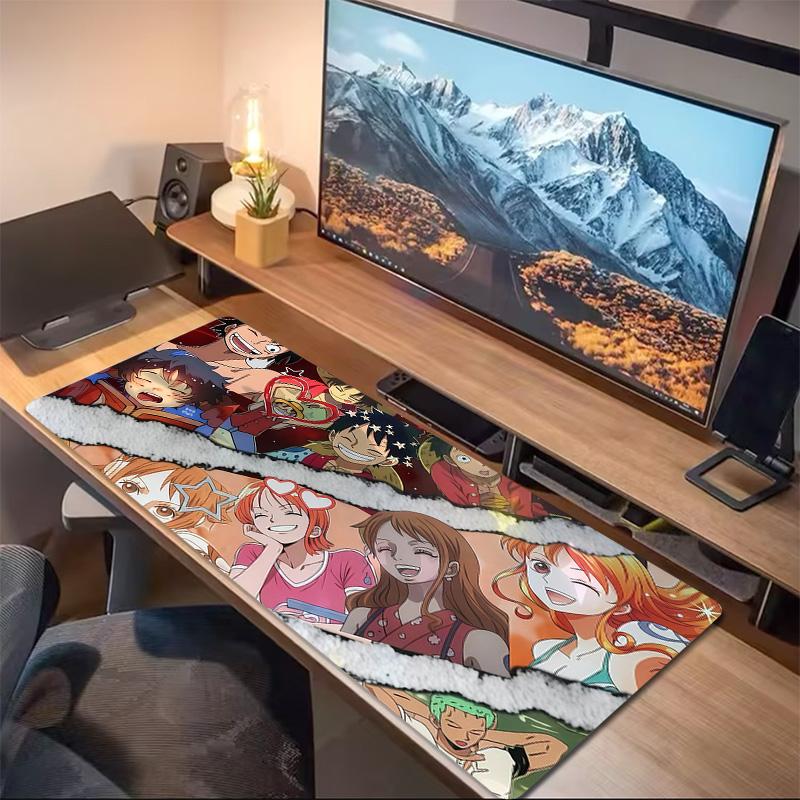 One Piece3 Print Cushion Non-slip Laptop Tablet Big Mousepad XXL Mat Mini PC Playmat With Lock edge