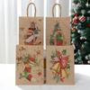 Christmas Santa Claus Snowflake Kraft Paper Handbag Marry Christmas Party Decor For Home