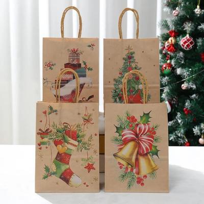 Рождественский Дед Мороз Снежинка Крафт-бумага Сумка Marry Christmas Декор для вечеринки Для дома