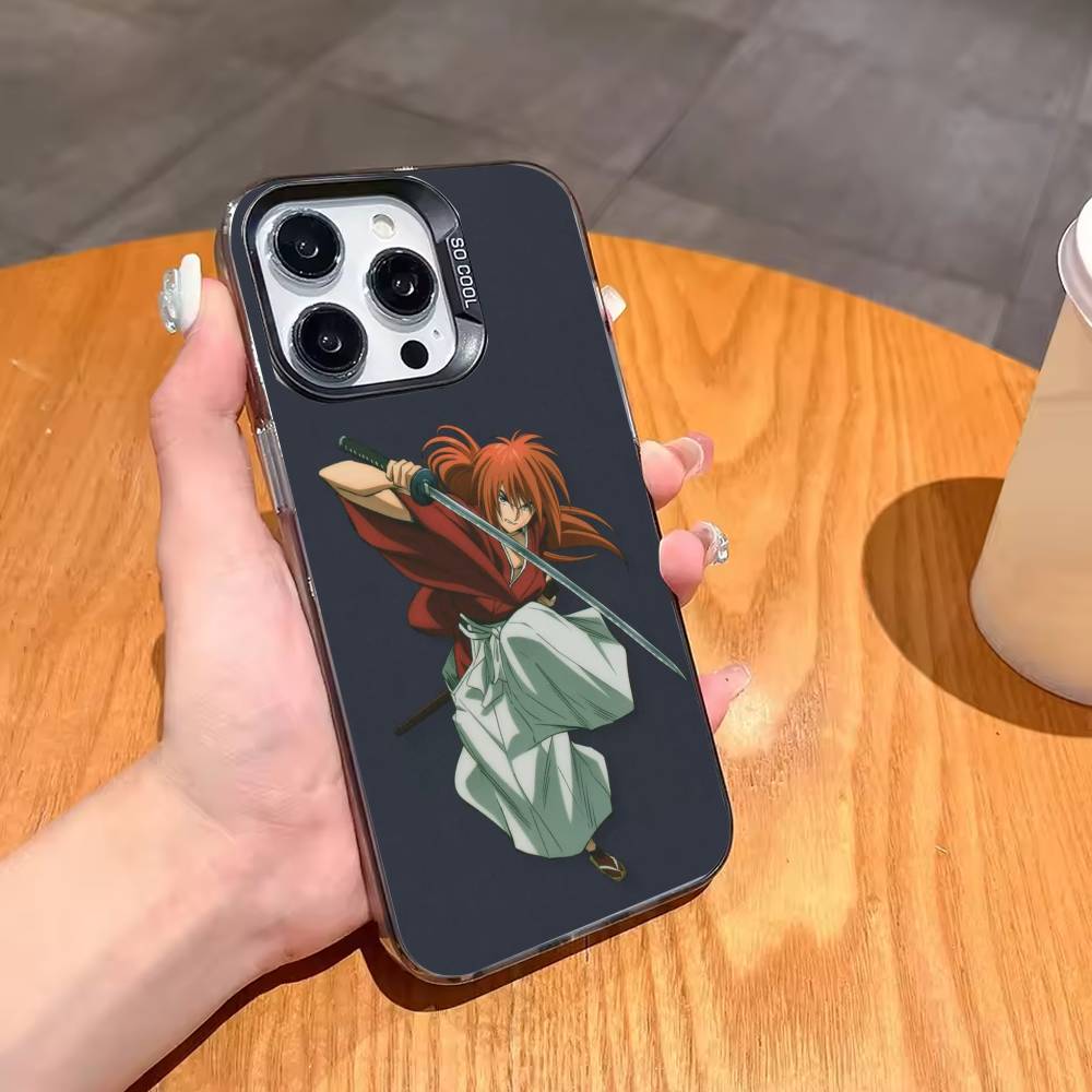 Anime R-Rurouni Kenshin Anime Phone Case For iPhone17,16,15,14,13,12,11,Pro,MAX White Matte Shockproof Cover