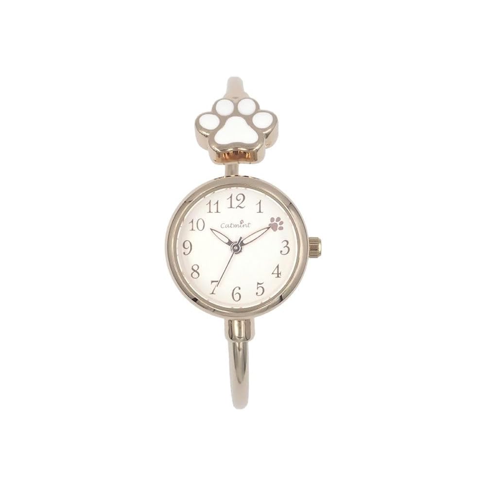 Follow Catmint Paw Print Bangle Watch H05024A-3 Pink Gold, Stylish Design, Unique Gift, Women's Fashion Accessory