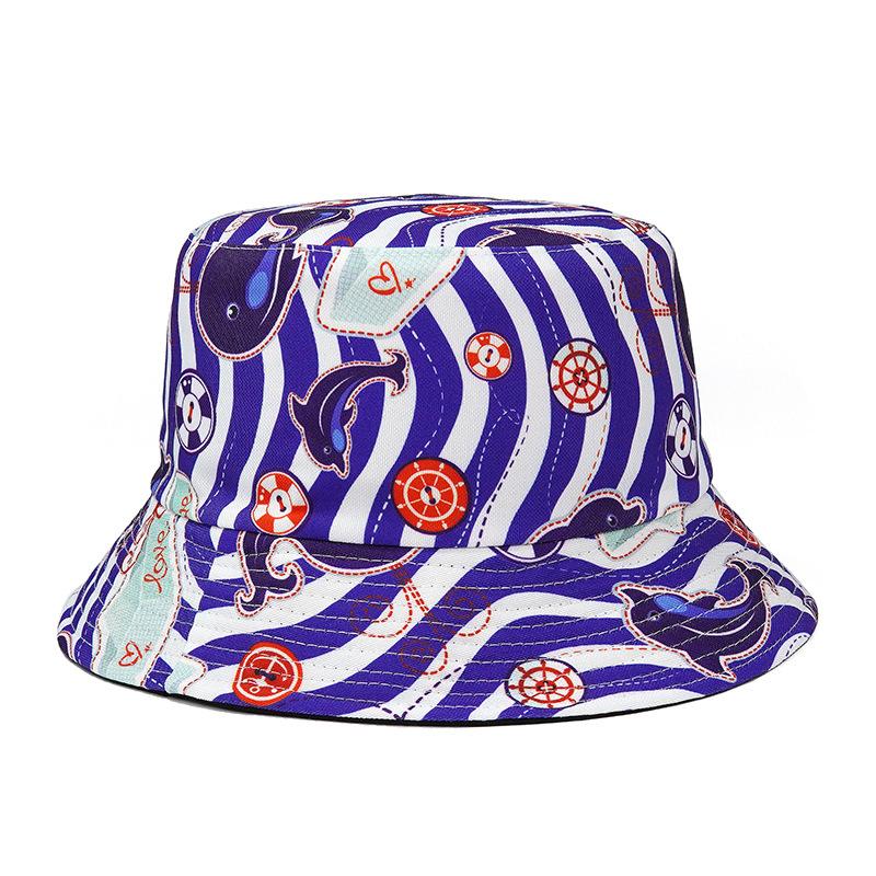 New Arrival Summer Sun Protect Woman Man Unisex Reversible Printed Cactus Bucket Hat
