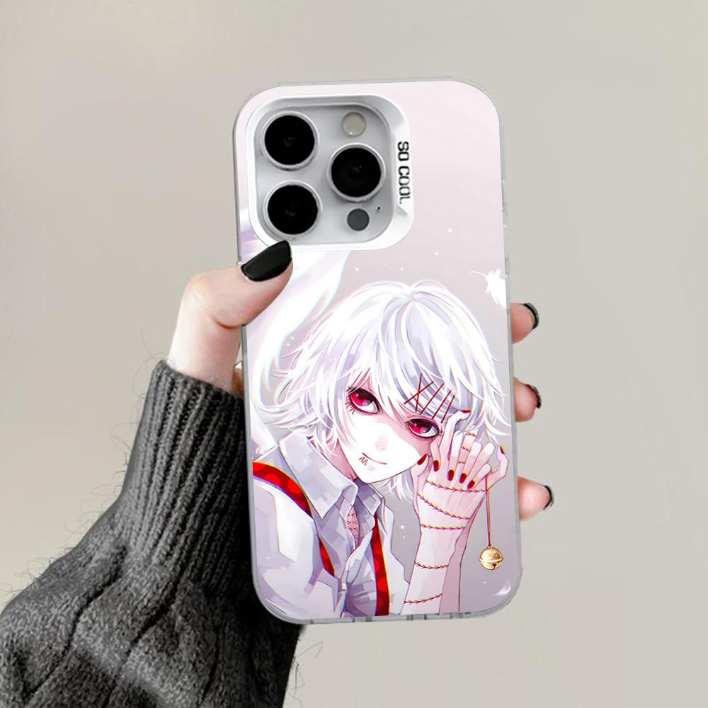 Juuzou Suzuya Tokyo Ghoul Phone Case For iPhone 16,15,14,13,12,11,Pro,Max,Plus,Mini,XS,SE Anti Fall Gray White Matte Hard Bumper