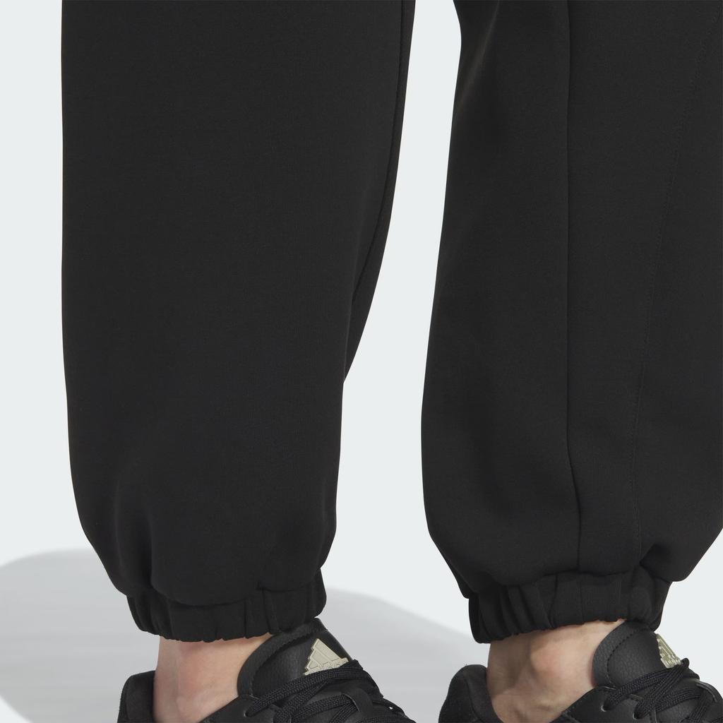 Adidas FW24 Серия спортивных костюмов с небольшим логотипом, модные удобные универсальные трикотажные спортивные брюки с эластичными манжетами, женские плавки черного цвета JJ3561