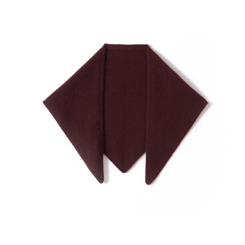 100% Pure Cashmere Women's Knit Triangle Scarf - Neck Warmer & Protector for Autumn/Winter