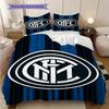 Inter Milan Emblem Background Bedding (1 * duvet cover + 2 * pillowcase, without core) Duvet cover and pillowcase Bedding set Christmas birthday gift