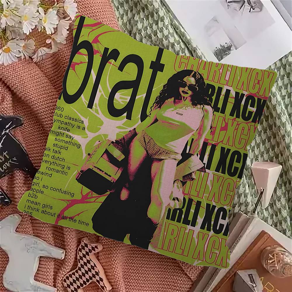 Певица C-Charli Xcx Кленовый Дизайн Наволочка Счастливый Осенний Урожай Декор Праздничный Декорация Наволочка