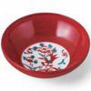Takumifu Arita Ware 8cm Side Plate with Vermilion Flower and Bird Design, Small Sake Cup, Made In Japan