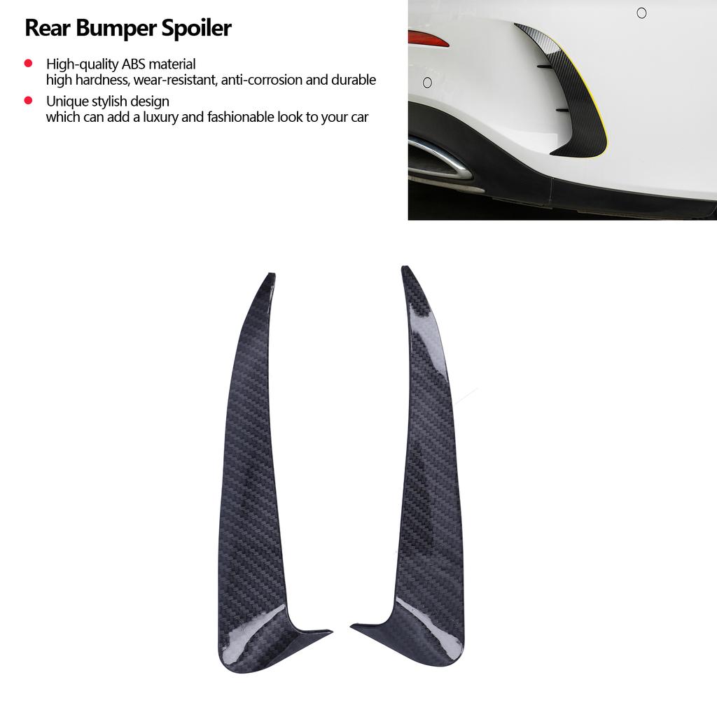 2pcs Rear Bumper Spoiler Side Canard Left Right Fit for C Class W205 C180 C200(Carbon )