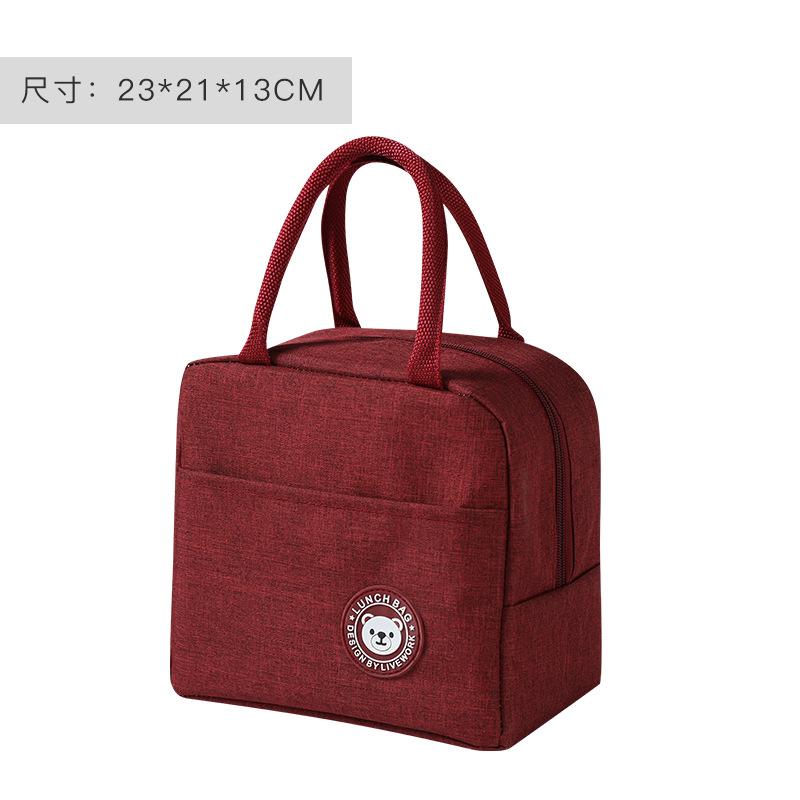 Keep Warm Cooler Lunch Box Portable Insulated Canvas Lunch Bag Thermal Food Picnic Lunch Bags For Women Kids KTY