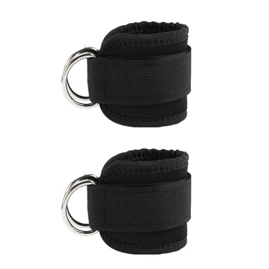 2 шт. манжеты для фитнеса на щиколотке с D-образным кольцом, регулируемые для мужчин и женщин, упражнения на бедра, силовые тренировки, эспандер, аксессуары, ремни на щиколотке, тренировки в домашнем спортзале