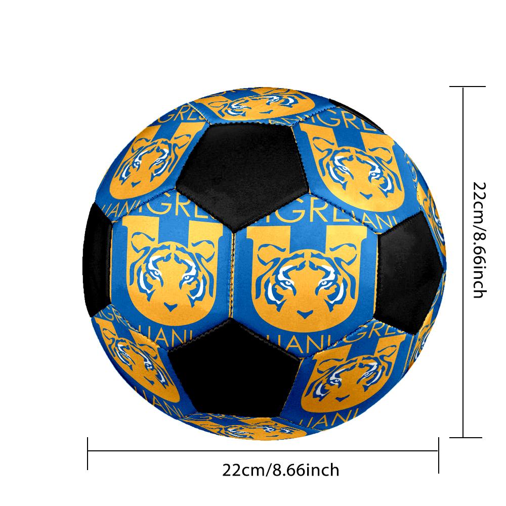 Tigres UANL Indoor Soccer Ball Colorful Machine Stitched PVC Size 5 Team Training Competition Ready Durable High-Bounce Cool Sports Gift