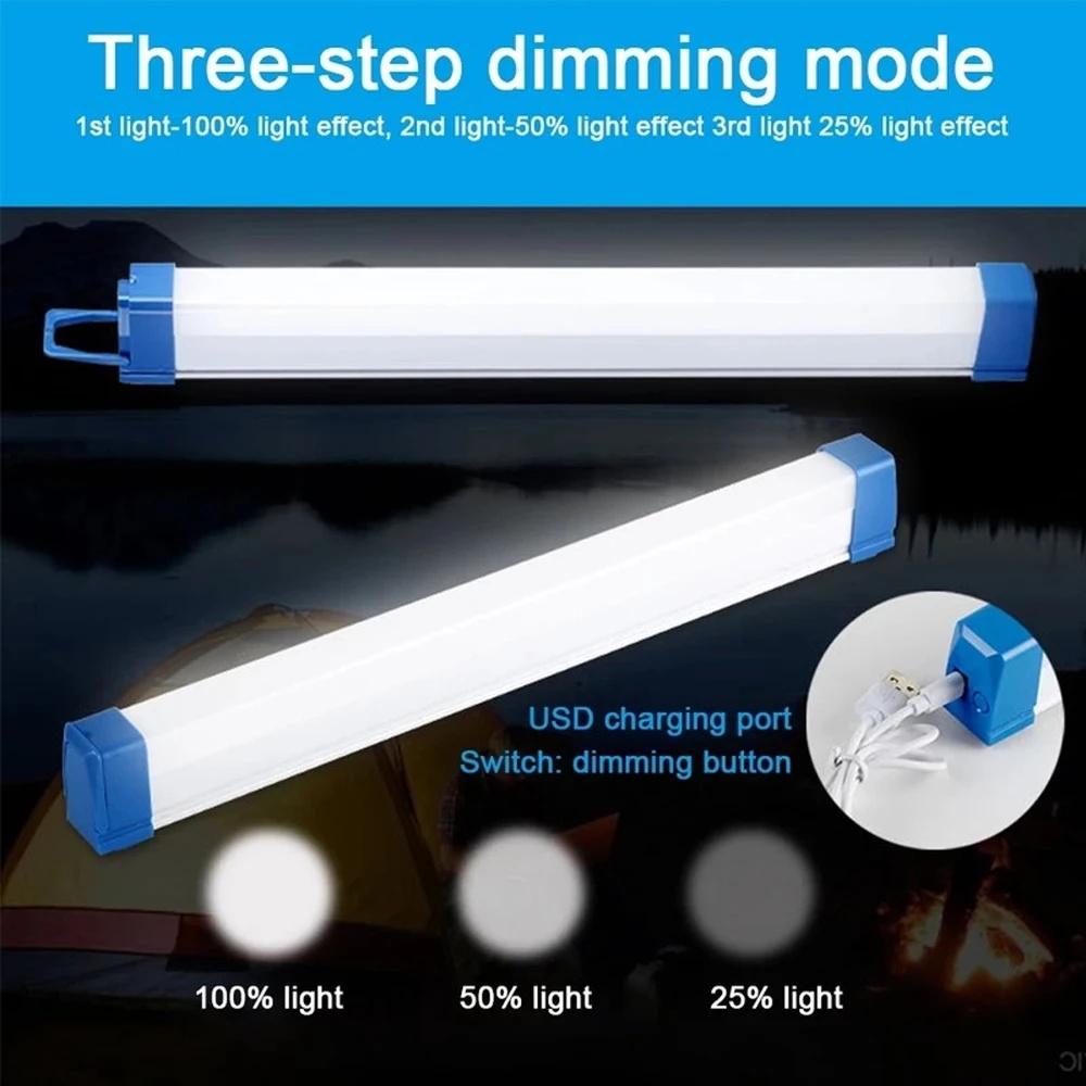 1PC 32CM LED Rechargeable Tube Camping Light Magnetic Suspension Portable Light Bulb for Emergency,Night Market,Outdoor Lighting