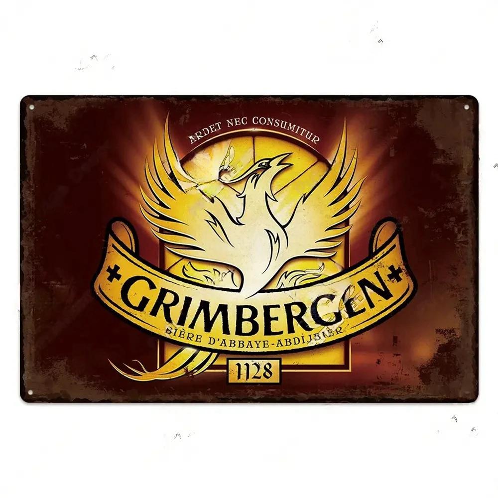 Ретро бельгийский пивной бренд постер винтажный знак металлический знак декоративная табличка для комнаты бар паб человек пещера клуб настенное украшение