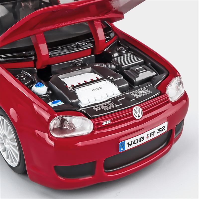 Майсто 1:24 Модель спортивного автомобиля Volkswagen Golf R32 из сплава, литая металлическая модель гоночного автомобиля, имитация, коллекция, детские игрушки, подарок