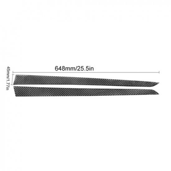 2Pcs Carbon Fiber Rear Door Panel Cover Trim For Infiniti G37 Sedan 2010-2013