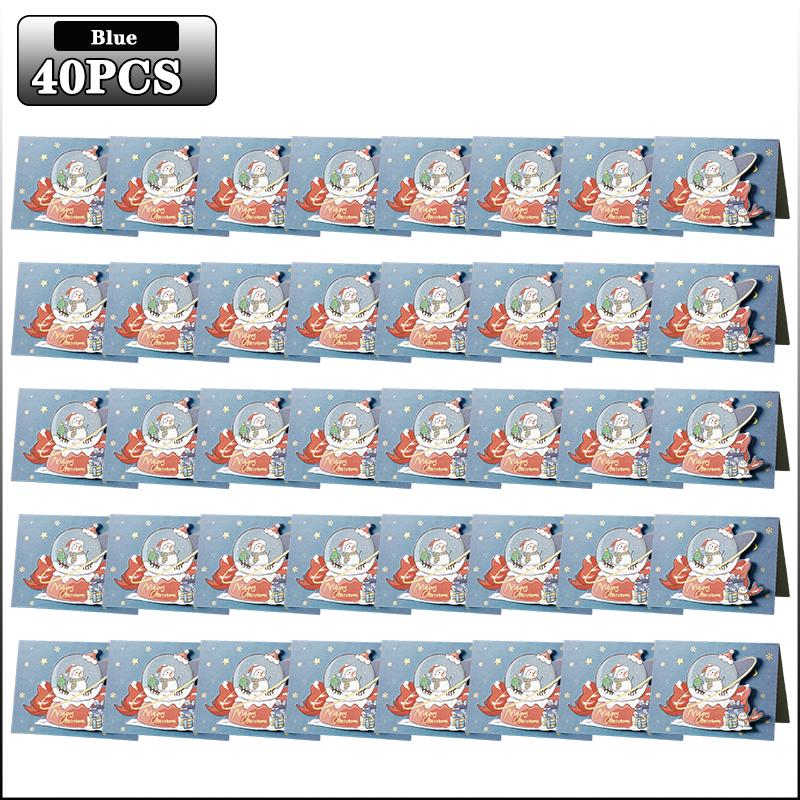 3D Christmas Greeting Cards Creative Mini Message Cards Holiday Gift Tags for Florist Bakery Classroom Exchange Party Supplies