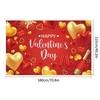 115cmx180cm Red Love Heart Background Celebrate Happy Valentine's Day Banner  Photo Booth