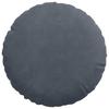 Seat Cushion 2 pcs Dark Grey Ø30 x 13 cm Velvet