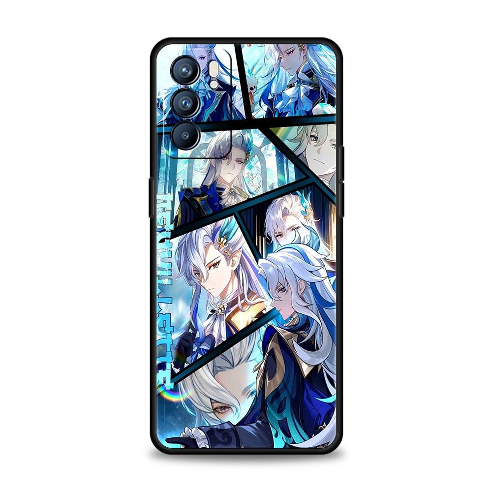 Case For Oppo Find X6 Pro X5 A54 A53 A52 A9 A15 A95 A17 A16 A76 A74 A57 A31 Reno8 Reno7 Reno6 Pro 5G Cover Genshin Impact Ayato