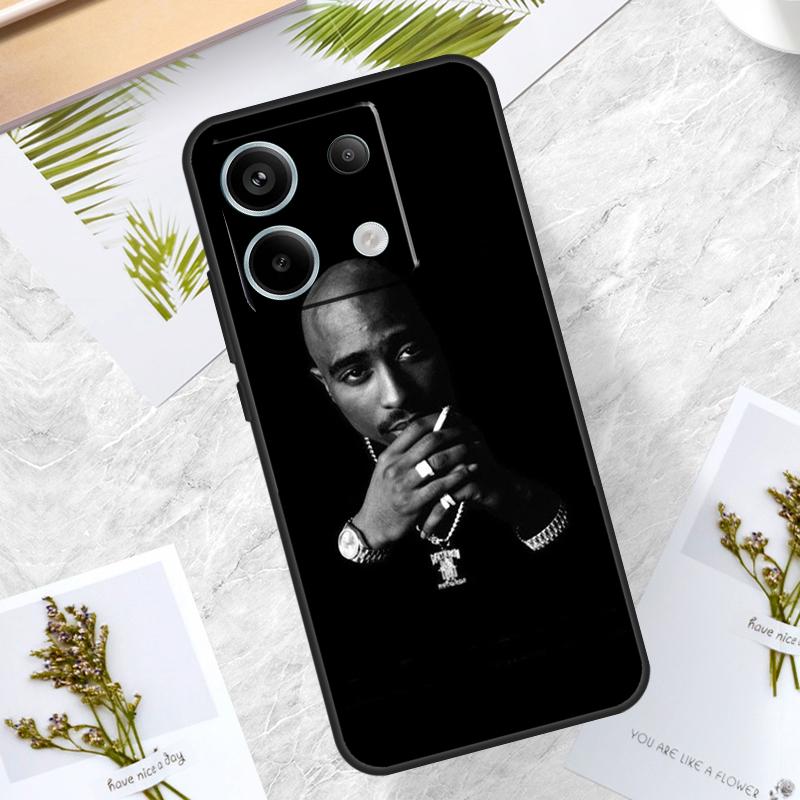 Rapper 2pac Singer Tupac Case For Xiaomi Redmi Note 14 13 12 11 10 9 15 Pro Plus Redmi 13C 14C 15C 10C 12C 15 Cover
