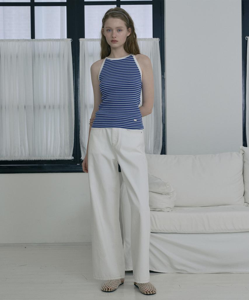 JUCYJUDY Striped Sleeveless Halter Knit J1Kt020A