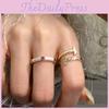 Adjustable Trendy Copper Ring For Women With Chic Geometric Style And Colors