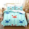 Crab Sea Ocean Duvet Cover Set Cartoon Starfish Shell Bedding Set Kids Adult Soft Comforter Cover Pillowcase Home Textile