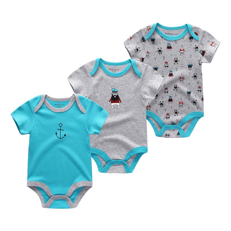 Newborn Baby Bodysuits Short Sleevele Baby Clothes O-Neck Baby Jumpsuits