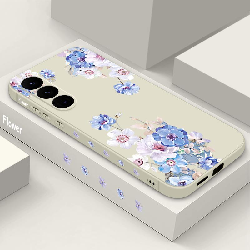 Мягкий ТПУ чехол с цветочным узором для Samsung Galaxy S25 S22 S23 S24 Ultra S24 FE A56 A55 A53 A54 A15 A16 A36 5G силиконовый чехол для телефона