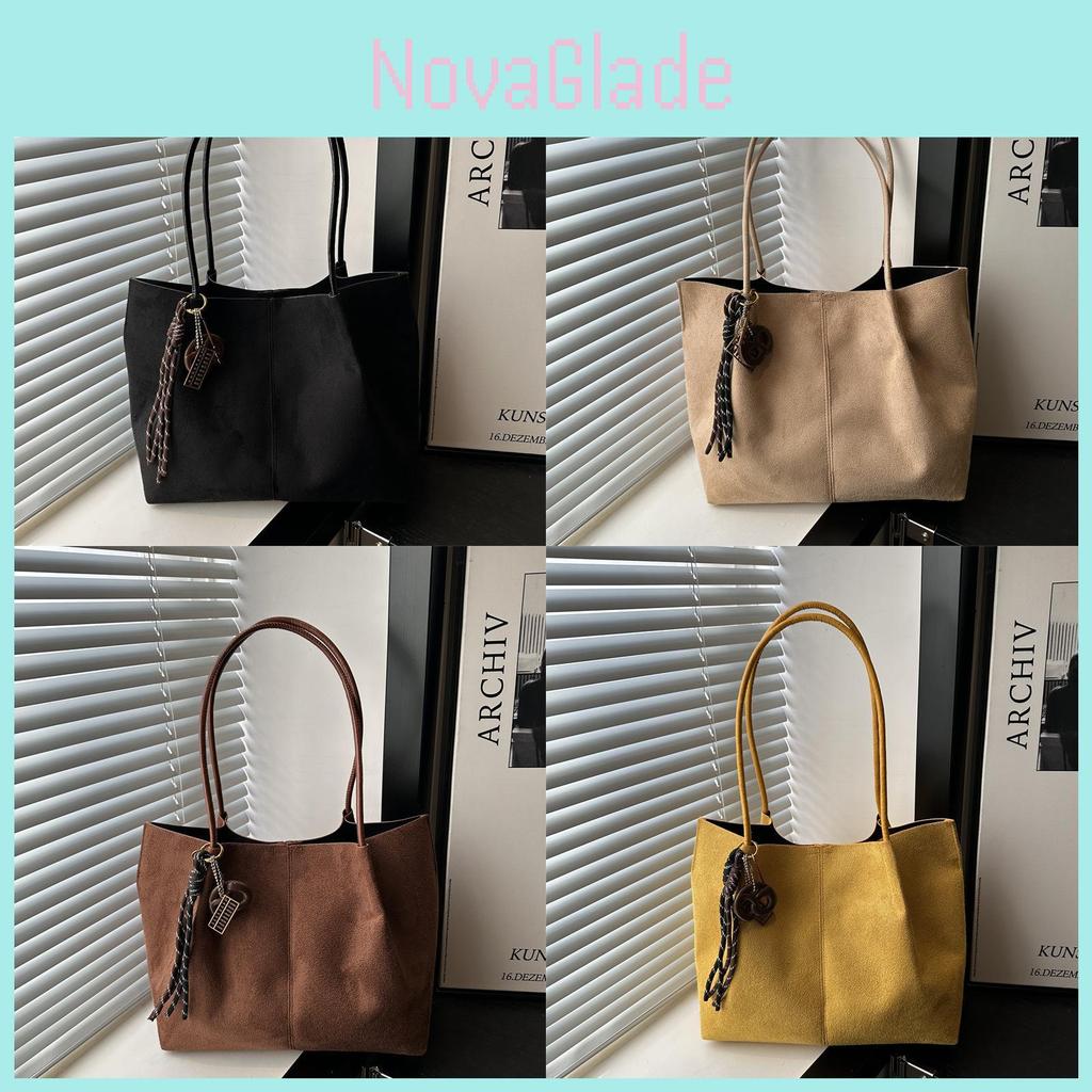 Retro Fashion Oversized Tote With Sewn Details And Polyester Lining For Everyday Wear