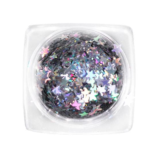 3mm Natural Women Laser Pentagram Paillette Nail Art Decor DIY Manicure Tool