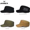 AVIREX Cotton Embroidered Work Simple Style Size All Cap, (Regular (Approx. 57-59cm), Black)