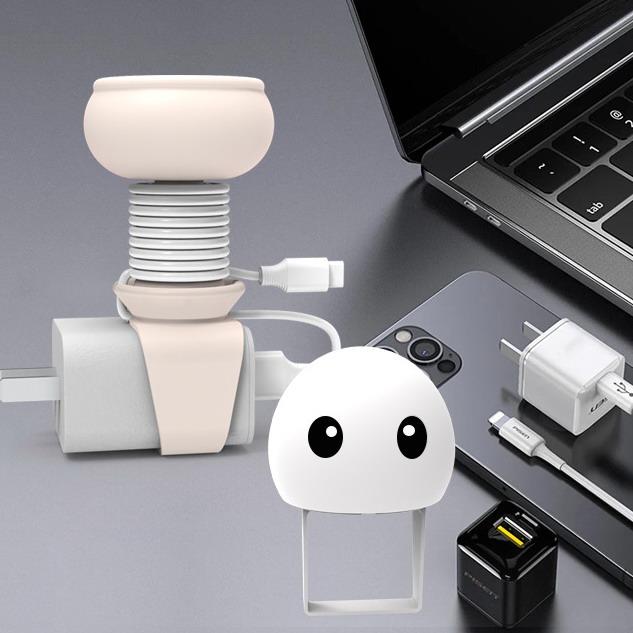 Силиконовый органайзер для кабеля милый мультяшный протектор для зарядки портативная пряжка для дата-кабеля фиксирующая лента настольная пряжка для хранения кабеля