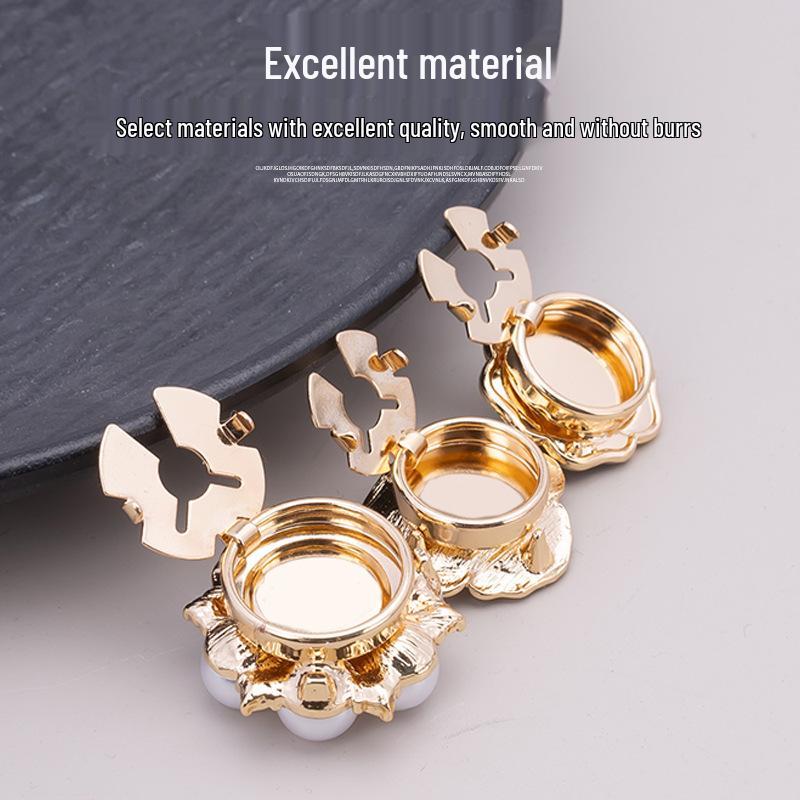 Декоративные запонки и пуговицы для воротника с цветными стразами