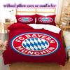 FC Bayern Munich Pattern Bedding Quilt Set Quilt Cover Pillowcase Home Decoration Birthday Gift (1 * duvet cover + 2 * pillowcase, without core)