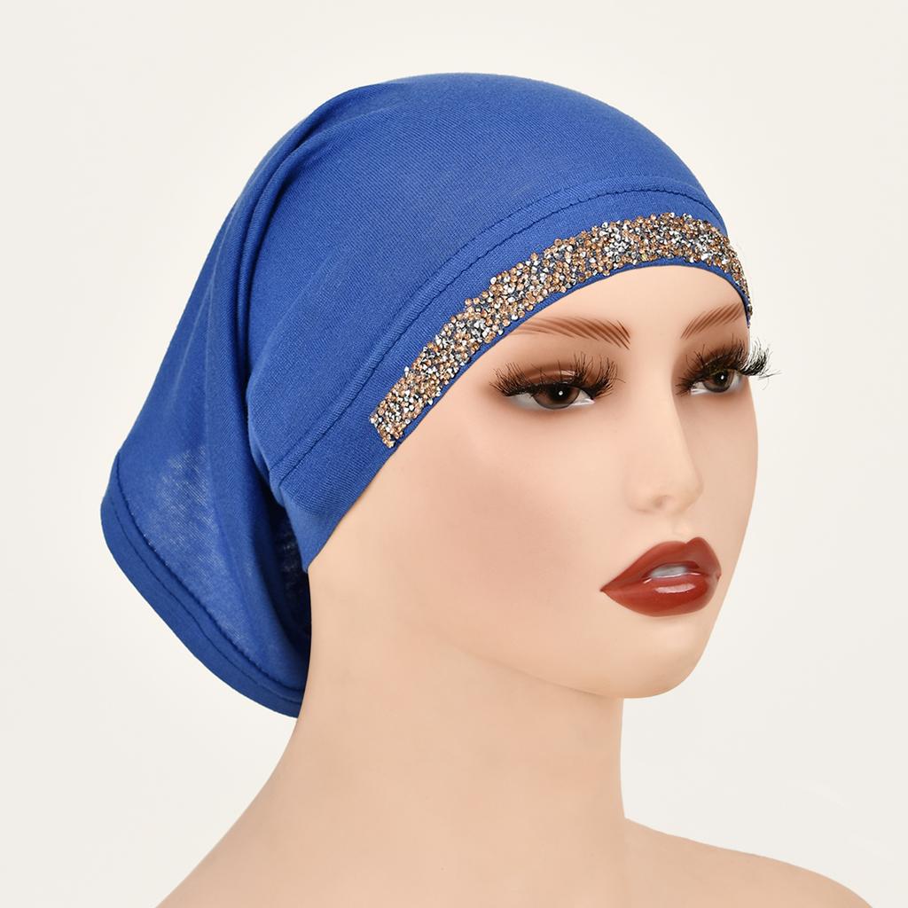 Модал Хлопок Ромбы Подшлемник Эластичный Хиджаб Простой Мягкий Капот Мусульманские Женщины Эластичный Внутренний Хиджаб Тюрбан Ислам Подшлемник