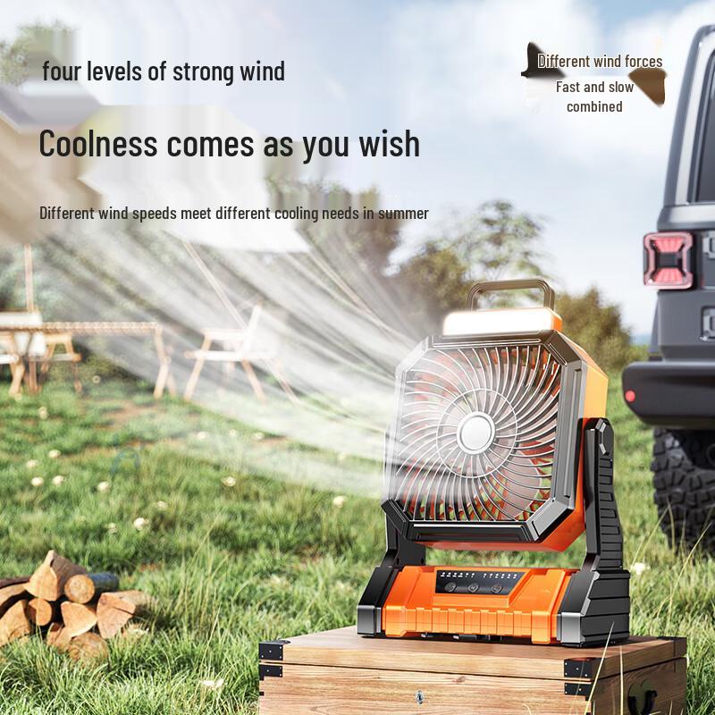 Jiaxiu Outdoor Camping Fan with LED Light