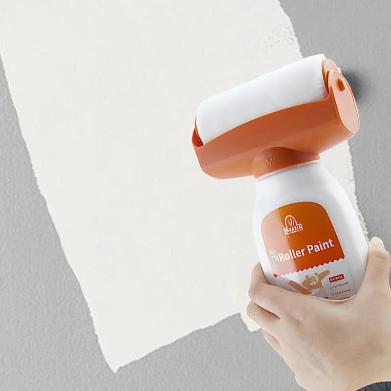 Бытовой валик для ремонта стен, белая краска на водной основе, малярный валик для ремонта стен с вращающейся щеткой, покрытие для чистки стен